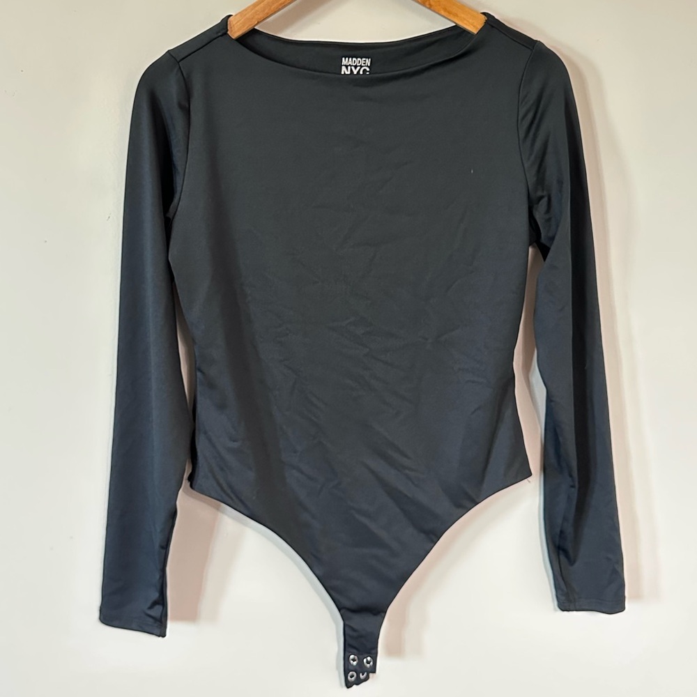 Madden NYC Black Bodysuit NWOT